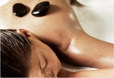 Hot stone massage - with warmed lava stones